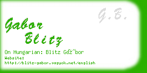 gabor blitz business card